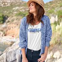 Blancheporte Široký sveter, ekologické spracovanie modrá indigo