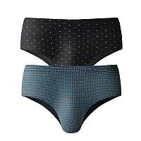 Blancheporte Slipy Duo Fantasie, 2 ks čierna/modrá M