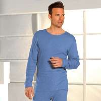 Blancheporte Spodné tričko, dlhé rukávy, sada 2 ks džínsová 125/132 (4XL)