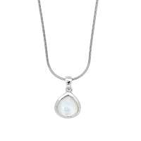 Blancheporte Strieborný náhrdelník s bielou perleťou perleťová biela