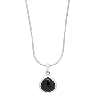 Blancheporte Strieborný náhrdelník s ónyxom ónyx