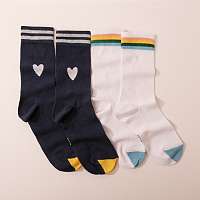 Blancheporte Súprava 2 párov pánskych ponožiek nám. modrá/biela