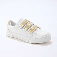 Blancheporte Tenisky na suchý zips, biele/zlaté biela/zlatistá