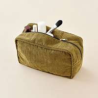 Blancheporte Toaletná taštička z menčestra Savana khaki 14x10x24cm