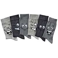 Blancheporte Veselé ponožky, sada 6 párov sivá