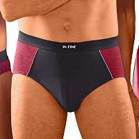 Blancheporte Zatvorené slipy s vyšším pásom, sada 4 ks 2x červená, 2x sivá 77/84 (S)